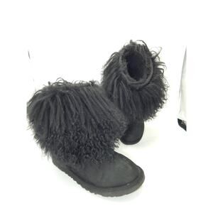 Rare Ugg Australia Sheepskin Mongolian Hair Fur Women Boots Size 6 1875